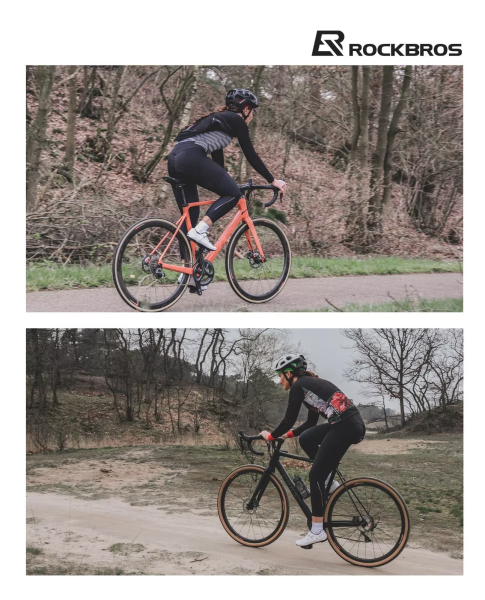 ROCKBROS | TVI Damen Fahrradhose – Gepolsterte Lange Radhose für Herbst/Winter, Sportbekleidung S-XXXL